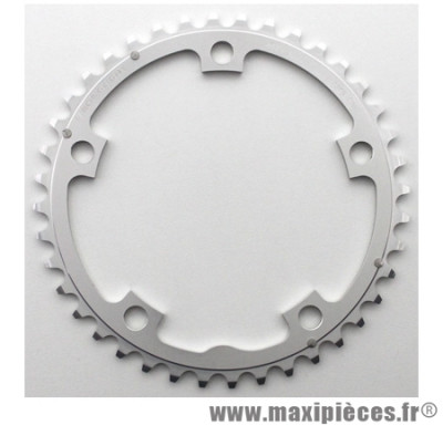 Plateau 40 dents route d.130 milieu argent alu 7075 9/10v. marque Stronglight - Pièce Vélo