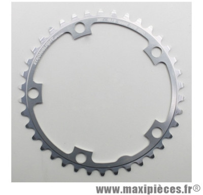 Plateau 38 dents route d.130 intérieur argent alu 7075 9/10v. marque Stronglight - Pièce Vélo