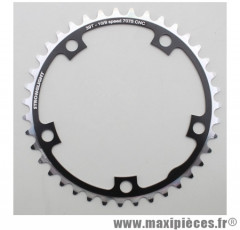 Plateau 39 dents route d.130 intérieur noir alu 7075 9/10v. marque Stronglight - Pièce Vélo