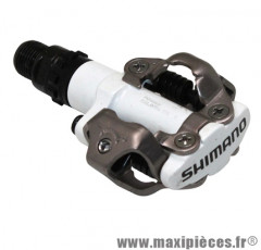 Pédale VTT automatique m520 spd blanc (paire) marque Shimano - Matériel pour Vélo