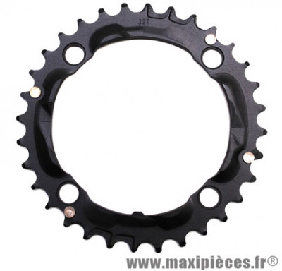 Plateau 32 dents VTT triple d.104 noir milieu alu 4 branches marque Stronglight - Pièce Vélo