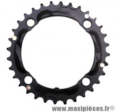 Plateau 32 dents VTT triple d.104 noir milieu alu 4 branches marque Stronglight - Pièce Vélo