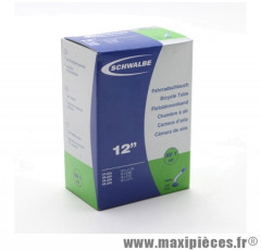 Chambre à air de vélo et de dimensions 12 1/2 x 1.75-2 1/4 valve standard coudee (47-62x203) marque Schwalbe - Pièce Vélo