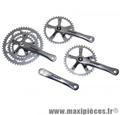 Pédalier route 8/9v impact tandem argent 170mm 51-39-30 (kit avant+arrière) (axe carre 115mm) marque Stronglight - Pièce Vélo