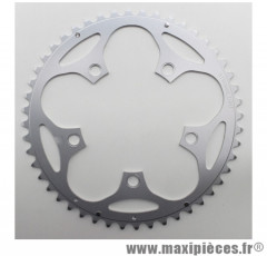 Plateau 48 dents route d.110 compact extérieur dural argent marque Stronglight - Pièce Vélo