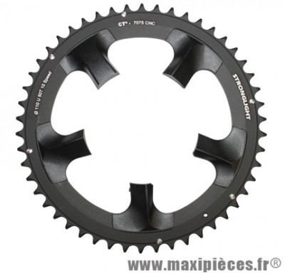 Plateau 50 dents route d.110 compact ext type ultegra 6750 noir ct2 10v. marque Stronglight - Pièce Vélo