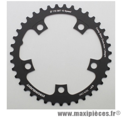 Plateau 39 dents route d.110 compact int type ultegra 6750 noir ct2 10v. marque Stronglight - Pièce Vélo