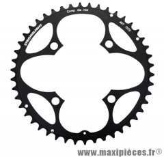 Plateau 46 dents VTT triple d.104 extérieur noir zicral 4 branches marque Stronglight - Pièce Vélo