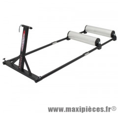 Home trainer 2 rouleaux alu sur roulements avec systeme fixation roue avant marque Roto - Accessoire Vélo