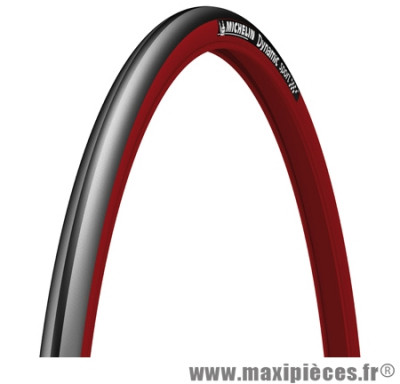 Pneu pour vélo de route 700x23 dynamic sport noir/rouge tr (23-622) marque Michelin - Pièce Vélo