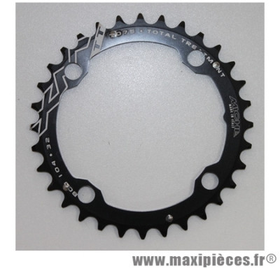 Plateau 32 dents VTT triple d.104 noir milieu alu 4 branches marque Miche - Pièce Vélo