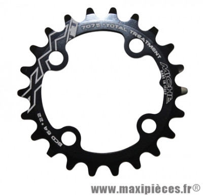 Plateau 22 dents VTT triple/double d.64 intérieur noir 4 branches marque Miche - Pièce Vélo