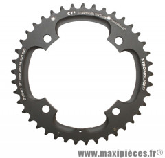 Plateau 41 dents VTT double d.120 2x10 ext noir ct2 4 branches 10v. pour 27 dents int marque Stronglight - Pièce Vélo