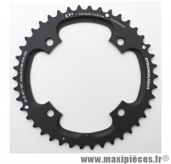 Plateau 42 dents VTT double d.120 2x10 ext noir ct2 4 branches 10v. pour 28 dents int marque Stronglight - Pièce Vélo