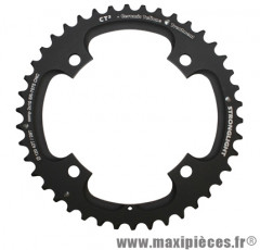 Plateau 42 dents VTT double d.120 2x10 ext noir ct2 4 branches 10v. pour 29 dents int marque Stronglight - Pièce Vélo