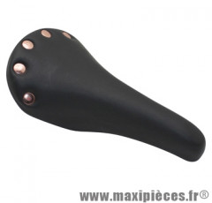 Selle route vintage colori noir avec rivets rail acier 263x148mm marque DDK - Accessoire Vélo