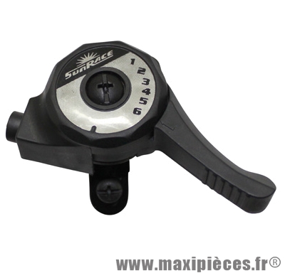 Manette VTT droite shift a collier sur cintre 6v. marque Sunrace - Matériel pour Vélo