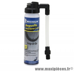 Bombe anti-crevaison stop-go presta/schrader pour tubeless/tubetype (75ml) marque Michelin - Pièce Vélo