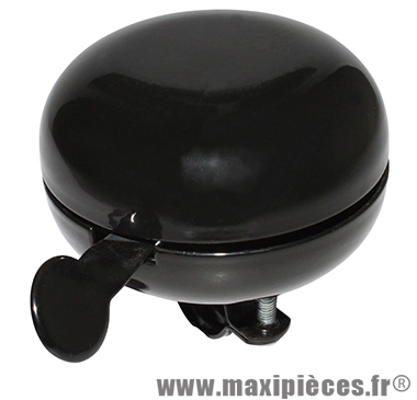 Sonnette timbre acier noir diamètre 80mm - Accessoire Vélo Pas Cher