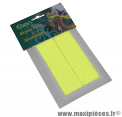 Autocollant réfléchissant jaune fluo rectangle 34x108mm (kit 2 pièces) - Accessoire Vélo Pas Cher