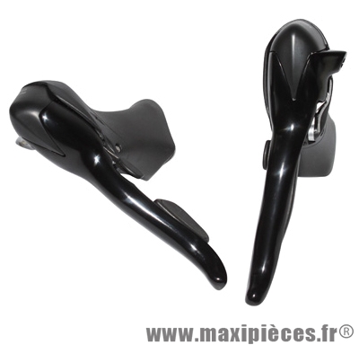 Levier/manette route 7v. double alu noir (paire) compatible shimano marque Microshift - Pièce Vélo