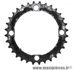 Plateau 32 dents VTT triple deore m480 9v. noir 4 branches marque Shimano - Matériel pour Vélo