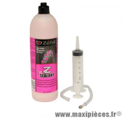Préventif anti-crevaison z-sealant tubeless/tubetype avec seringue (1l) marque Zéfal -Matériel pour Cycle