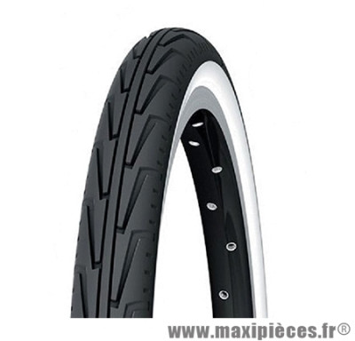 Pneu de vélo city 20x1.3/8 city'j blanc/noir (37-451) marque Michelin - Pièce Vélo