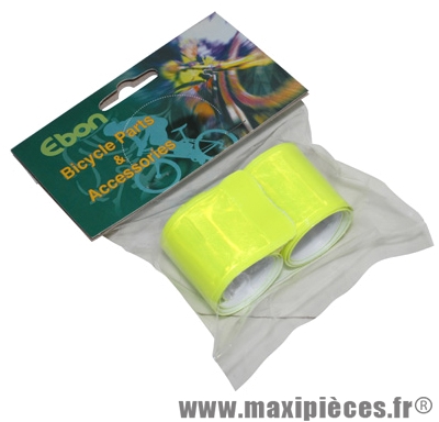 Brassard réfléchissant sécurité bras ou jambe l330x35mm jaune fluo (paire) - Accessoire Vélo Pas Cher