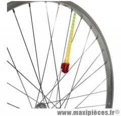 Lampe de rayons de roue a pile 1 led rouge (2 x lr44 fournies) - Accessoire Vélo Pas Cher