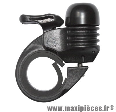 Sonnette ping mini alu noir fixation cintre 25,4/28,6mm marque Newton - Pièce Vélo