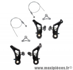 Etrier de frein VTT/cyclo-cross cantilever avant + arrière alu noir (2 paires) - Accessoire Vélo Pas Cher