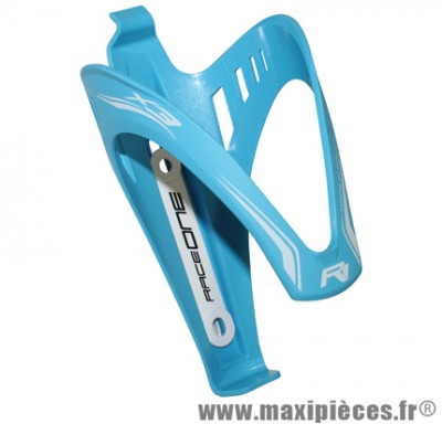 Porte bidon x3 bleu ciel/ deco blanc marque Race One - Accessoire Vélo