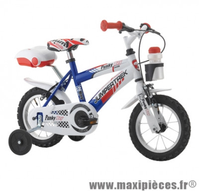Vélo pour enfant 12 funky acier garçon bleu/blanc marque Jumpertrek - Vélo - Vélo pour enfant complet