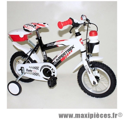 Vélo pour enfant 12 funky acier garçon noir/blanc marque Jumpertrek - Vélo - Vélo pour enfant complet