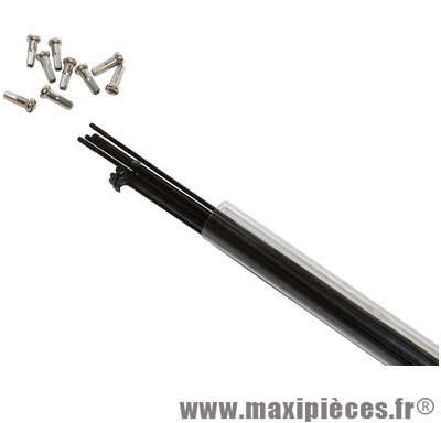 Rayon inox noir 2mm l298mm avec écrou (tube de 10) - Accessoire Vélo Pas Cher