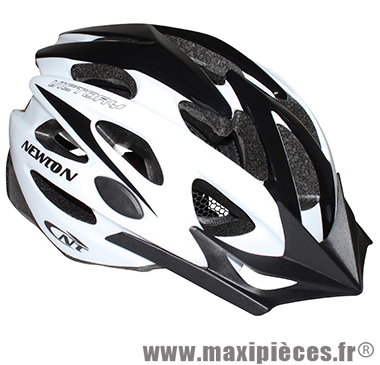 Casque vélo victory route/VTT noir/blanc (taille 58-61) avec visiere et lock marque Newton - Pièce Vélo