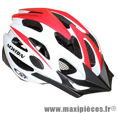 Casque vélo victory route/VTT rouge/blanc (taille 55-58) avec visiere et lock marque Newton - Pièce Vélo