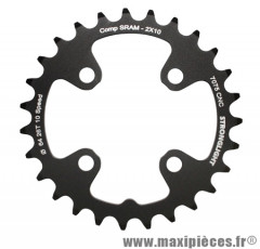 Plateau 26 dents VTT double d.64 2x10 int noir 4 branches 10v xo+shimano (sauf xt/xtr) marque Stronglight - Pièce Vélo