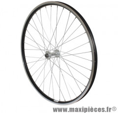 Roue pour VTT 26 pouces avant alu noir double paroi moyeu alu blocage