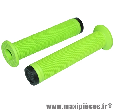 Poignée BMX vert avec collerette super confort l140mm (paire) - Accessoire Vélo Pas Cher