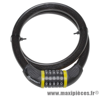 Antivol vélo cable a combinaison d 20mm l 1m marque Auvray - Accessoire Vélo