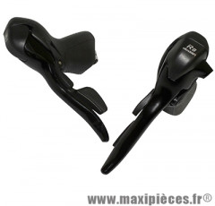 Levier/manette route 8v. triple alu noir (paire) compatible shimano marque Microshift - Pièce Vélo