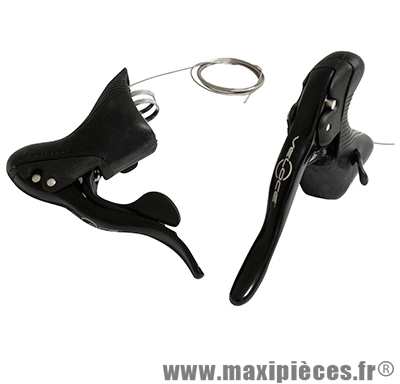 Levier/manette route 10v. véloce noir double (paire) avec transmissions marque Campagnolo - Pièce Vélo