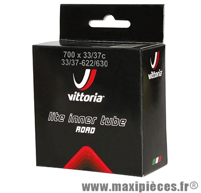 Chambre à air de vélo et de dimensions 700x33-38 valve presta marque Vittoria - Pièce Vélo
