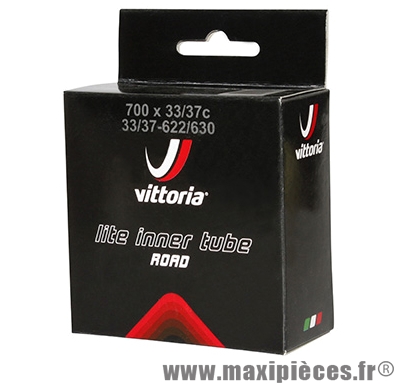 Chambre à air de vélo et de dimensions 700x33-38 valve standard marque Vittoria - Pièce Vélo