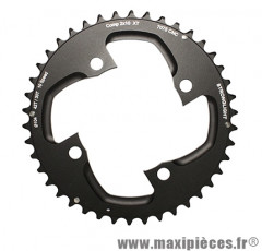 Plateau 42 dents VTT double d.104 2x10 ext noir 4 branches 10v. (pour int 30 dents) non filete marque Stronglight - Pièce Vélo