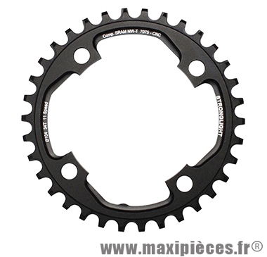 Plateau 34 dents VTT mono d.104 noir alu 7075 4 branches x01 11v. marque Stronglight - Pièce Vélo