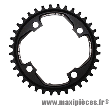 Plateau 36 dents VTT mono d.104 noir alu 7075 4 branches x01 11v. marque Stronglight - Pièce Vélo