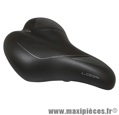 Selle city gray line dame gel a ressort noir 265x184mm rail acier noir marque DDK - Accessoire Vélo